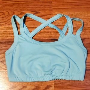 light blue Kiava strappy sports bra